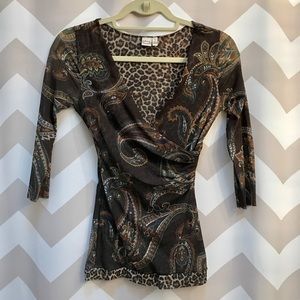 Johnny Heaven paisley top, Size Small